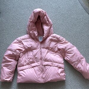 Athleta Girl (Oversized fit) Cozy Cloud Down Jacket, Size L/12. Aphrodite Pink